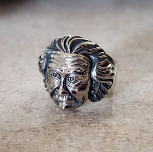 New stainless steel Albert Einstein ring size 7 To 13 Available